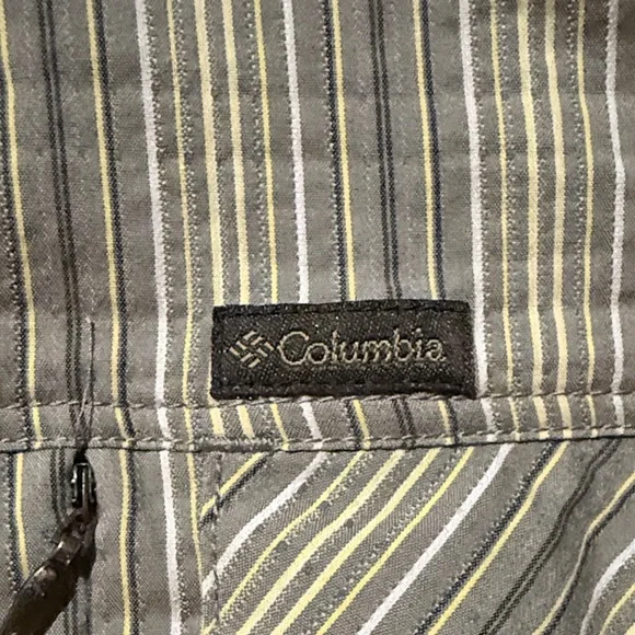 Columbia Men's Green Striped Button Down Shirt - Picture 4 of 5